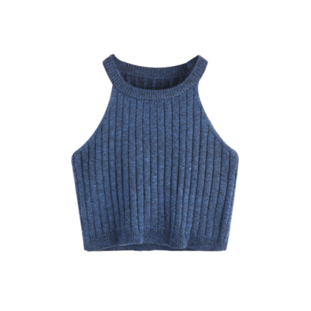 Sleeveless Knitted Tank Top for Women